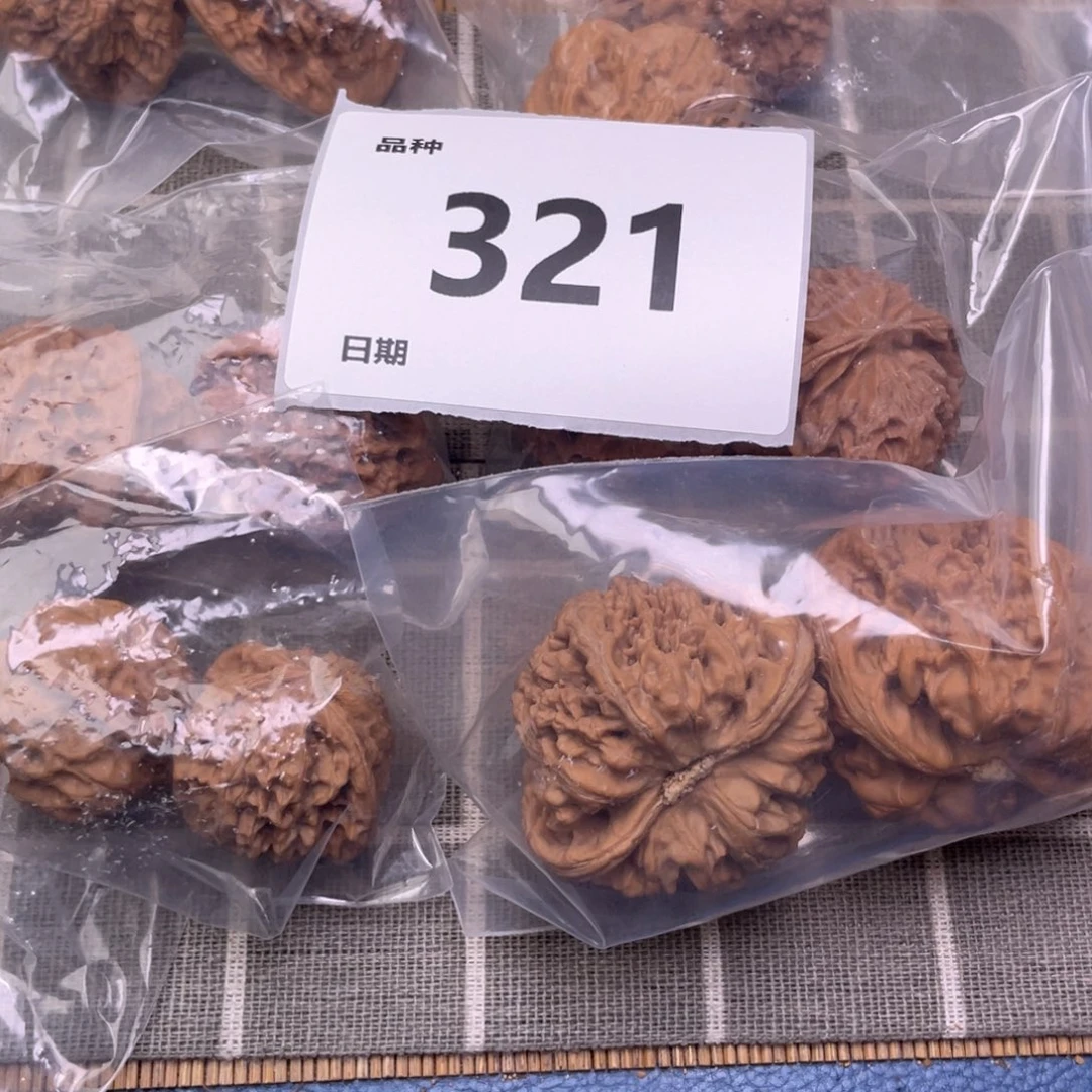 把件文玩核桃321号6对带练手粗筋