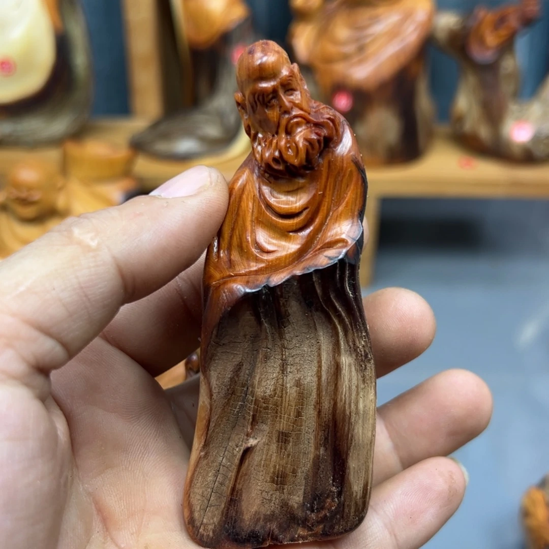 六***松木崖柏木摆件手把件