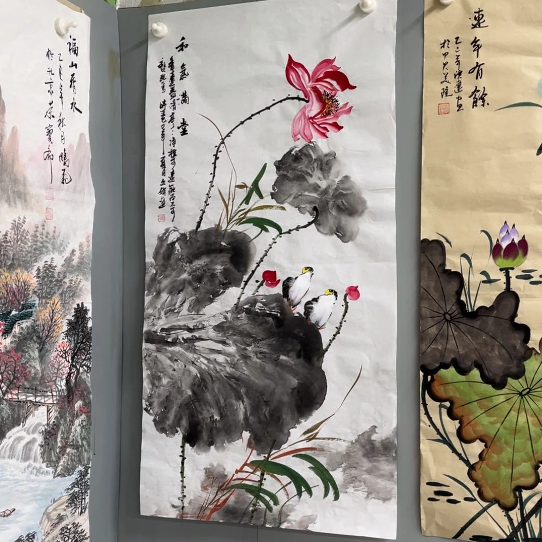 国画宣纸手绘，手工作品