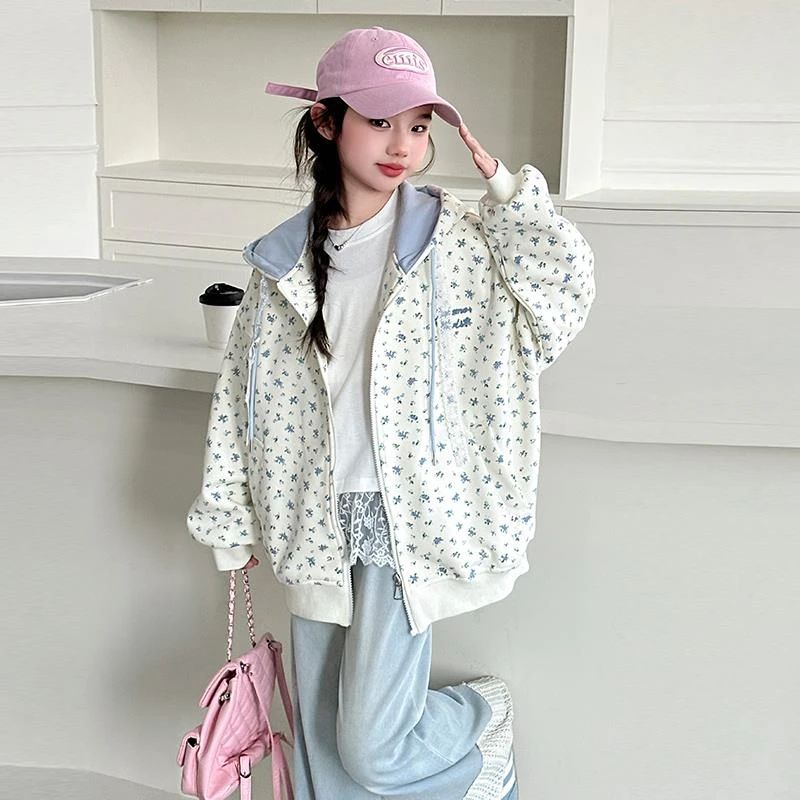 巴拉巴拉童装适用女童开衫外套2025春季新款儿童洋气时髦大童春秋