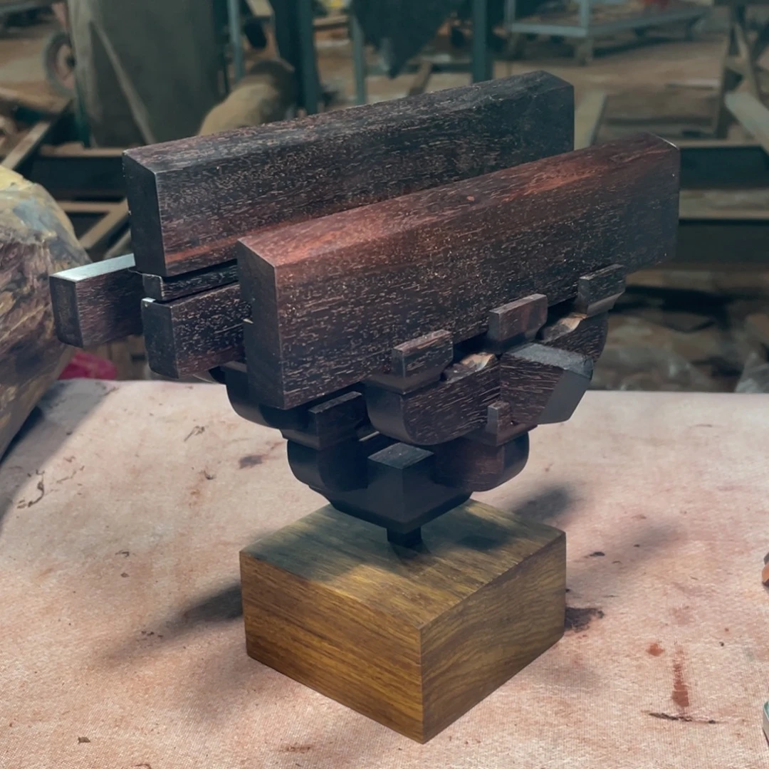 檀香紫檀（小叶紫檀）斗拱一对