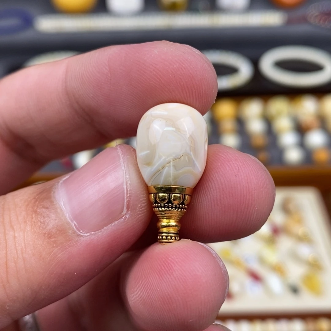 裸石蜜蜡未镶嵌配饰三通尺寸11.3