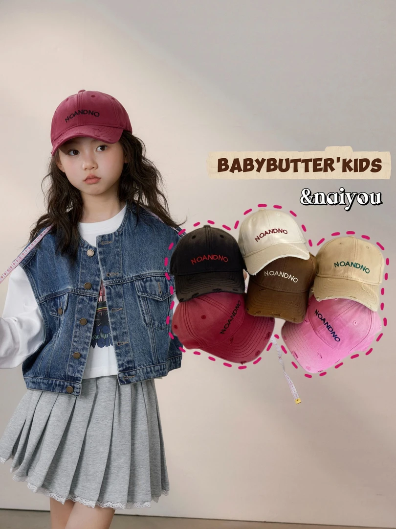 NOA韩系复古亲子棒球帽立体刺绣男女童ins个性软顶时尚百搭鸭舌帽