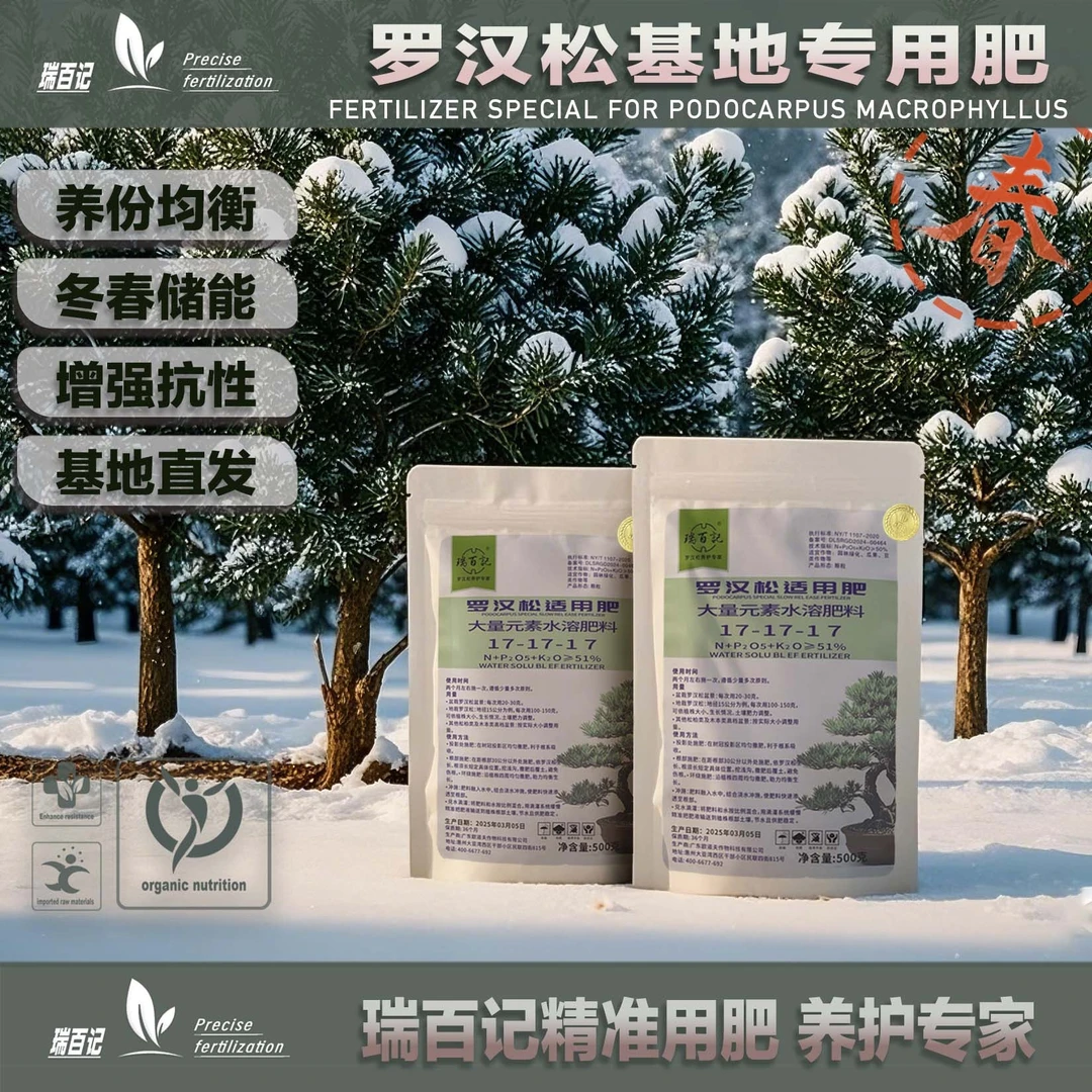 罗汉松专用肥料专用进口原料罗汉松不烧根防黄枯落复合肥