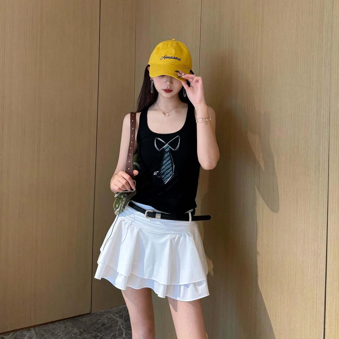 NancyCavally专柜款超强骨感长绒棉 俏皮不规则抽褶云朵蓬蓬短裙