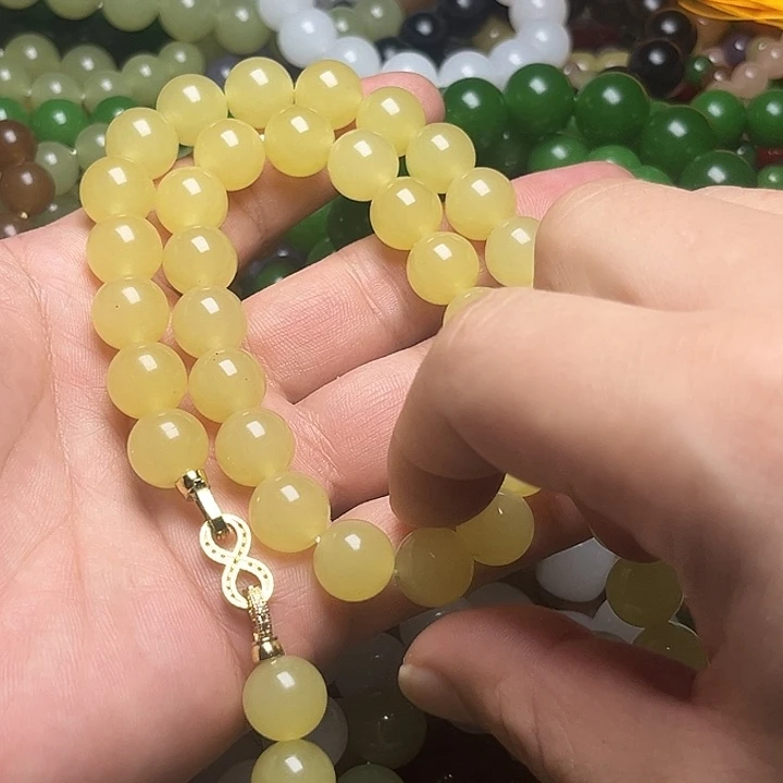蜂蜜水12mm手链项链一套