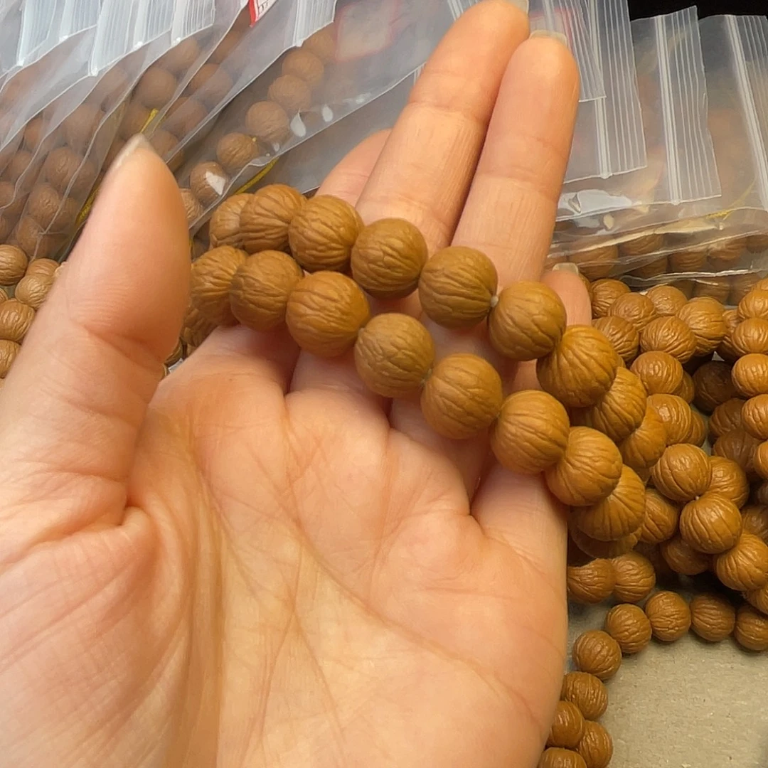 秋***夕猴头核桃手串凤羽50颗手持