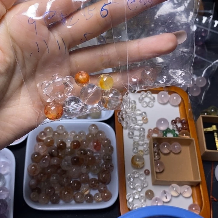 巴***量未镶嵌手链水晶散珠
