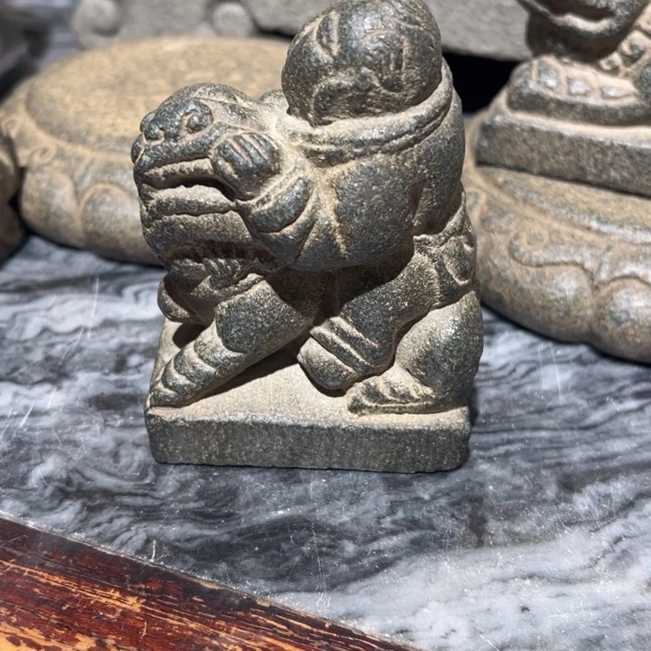 石材哥*宝胡人戏狮福建青石