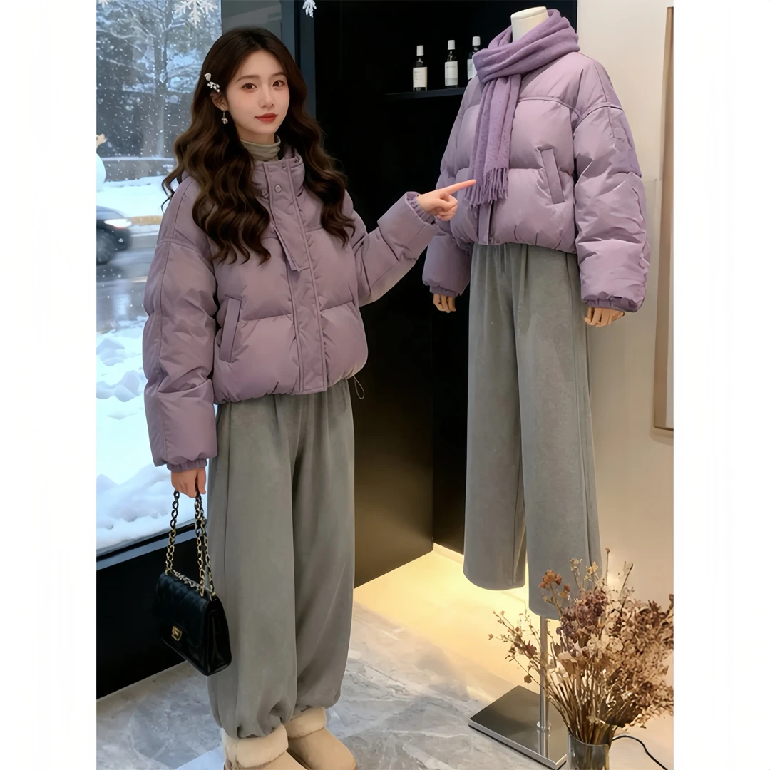 短款棉服女冬季2025新款巨好看的小个子加厚版型好面包服