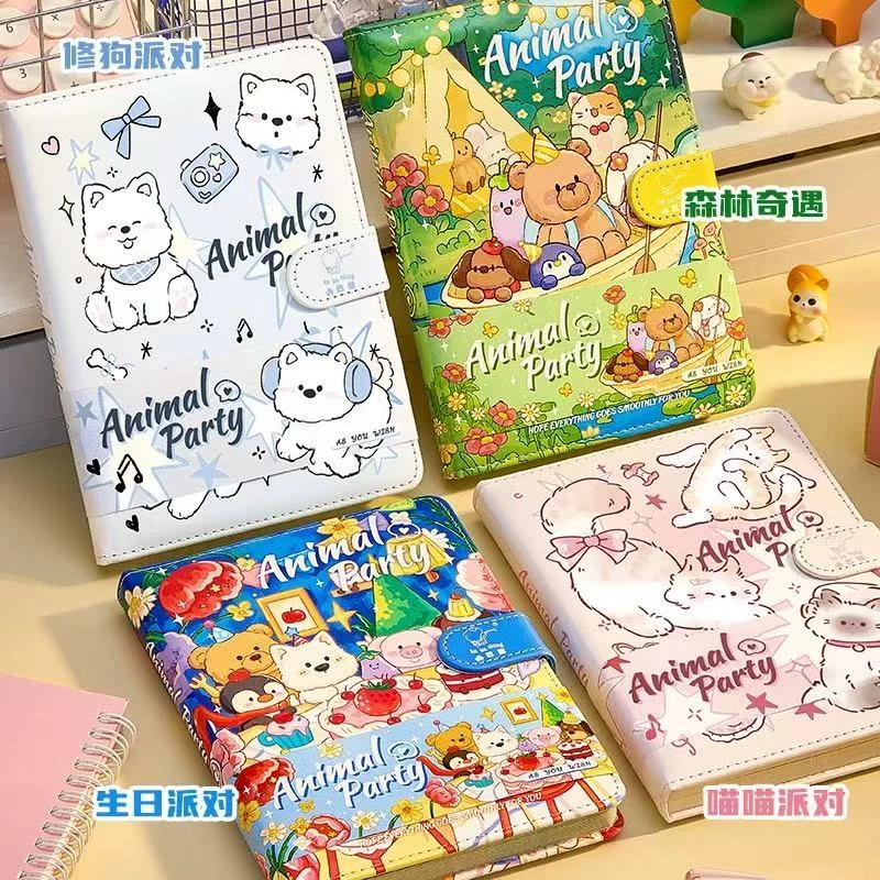 咔巴熊动物派对皮面磁扣本