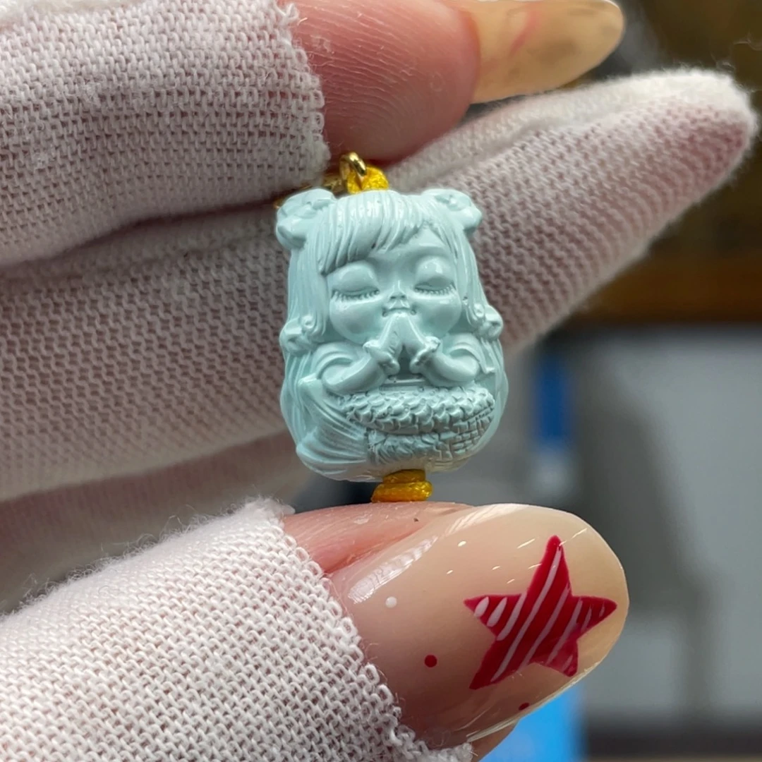 绿松石未镶嵌挂件