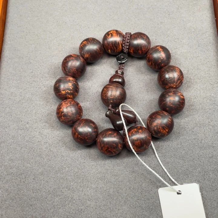 柳***波黄花梨/降香黄檀手串/手链海南黄花梨爆满瘿子芝麻瘤疤