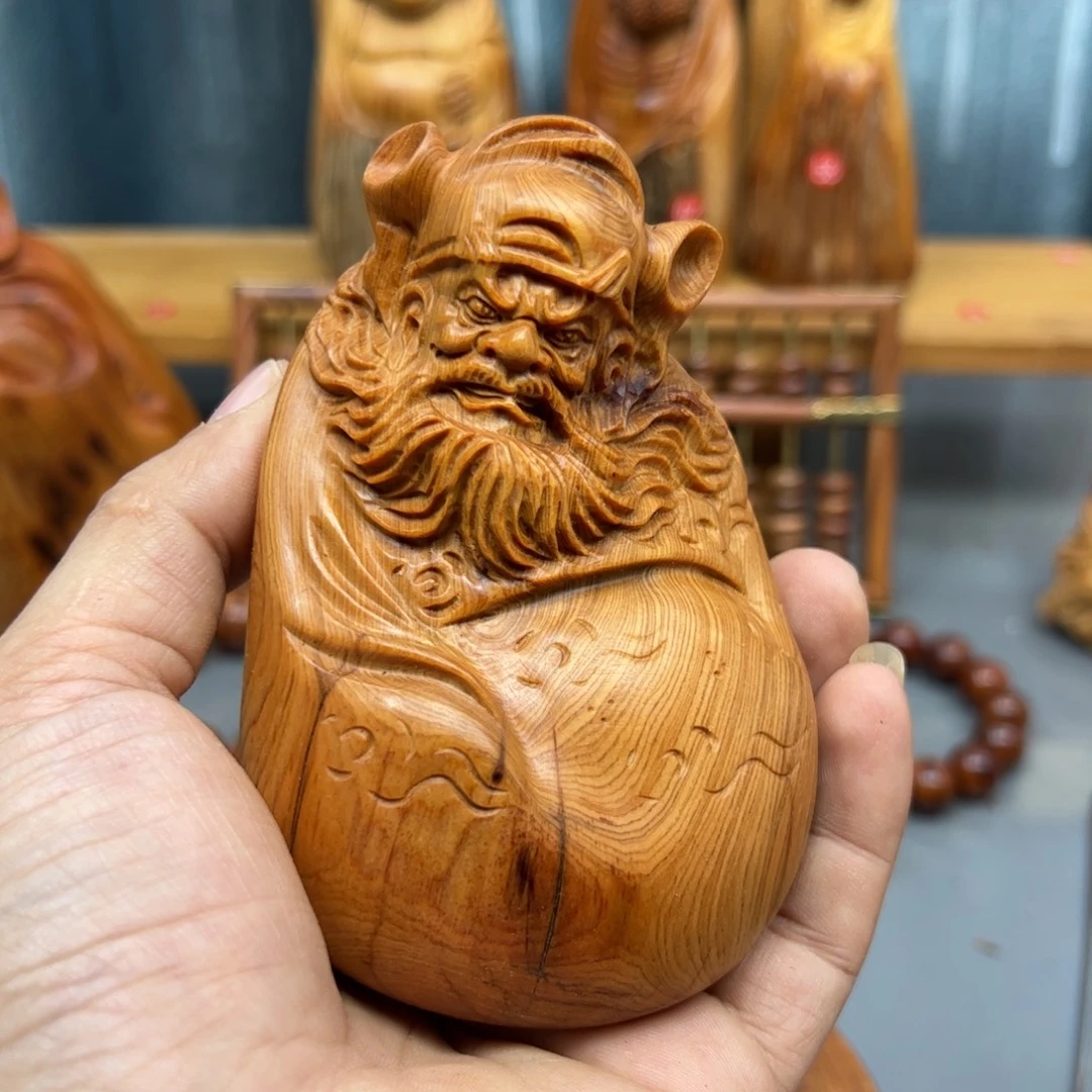 周***木崖柏木摆件手把件