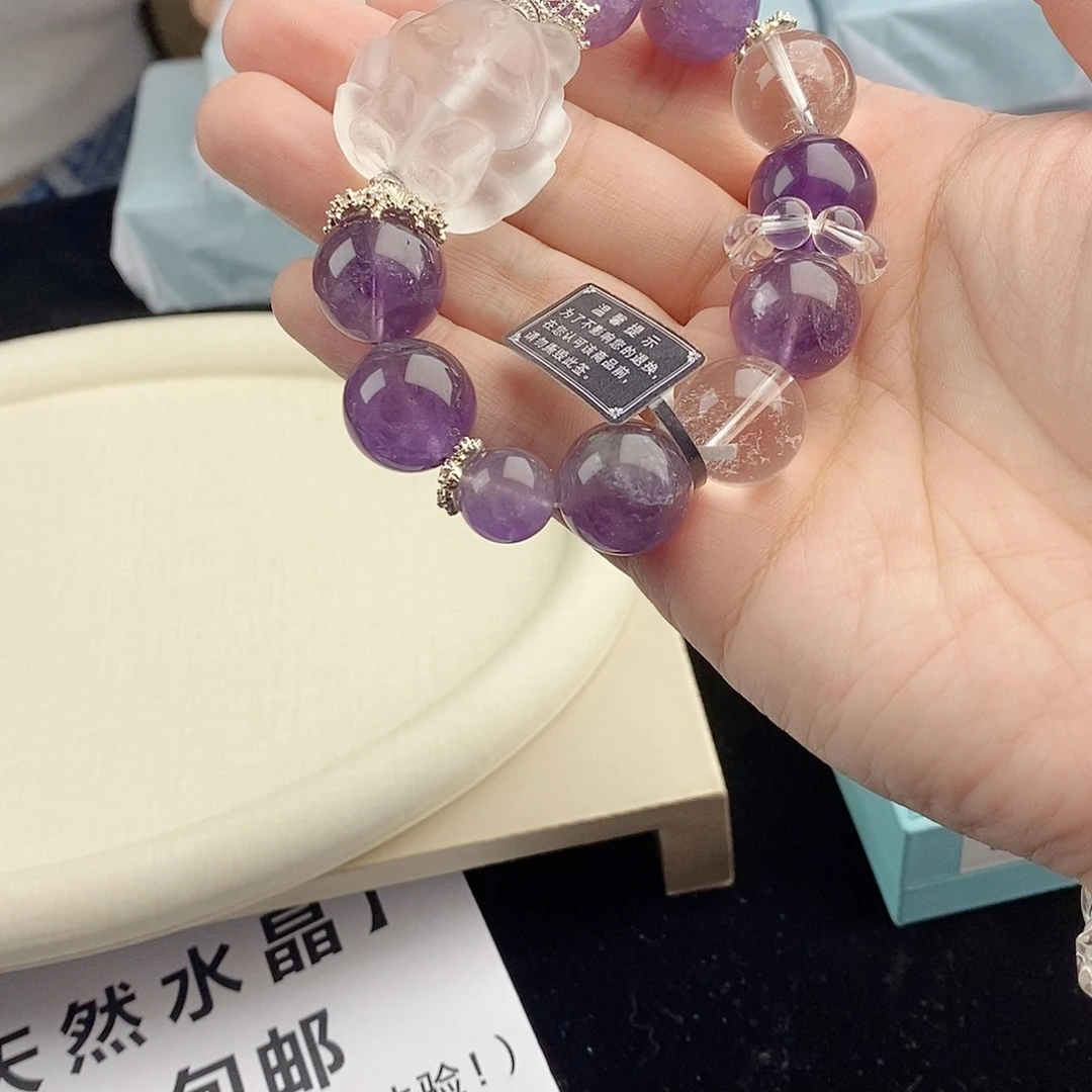 银S925镀金镶嵌手链水晶