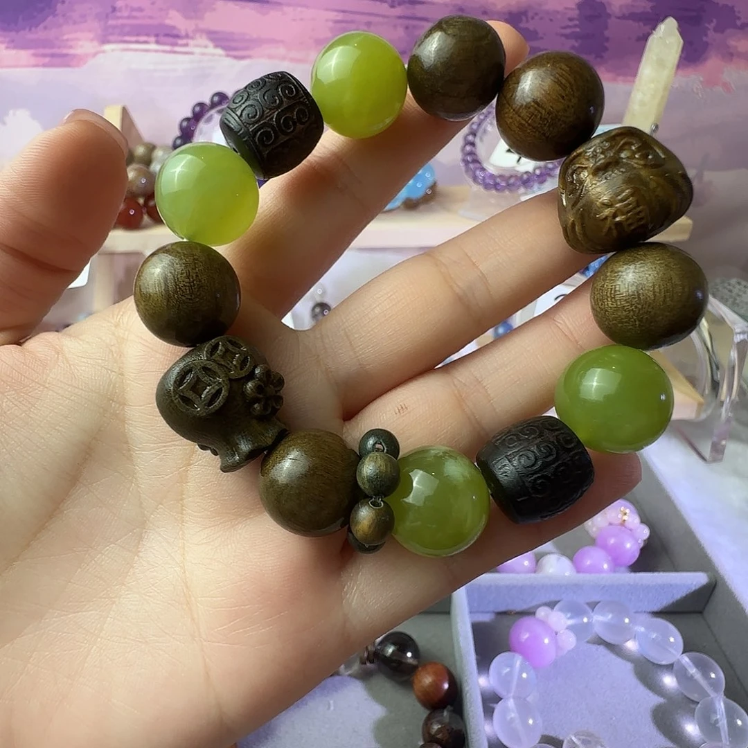 非金属仿水晶秀玉绿檀15米