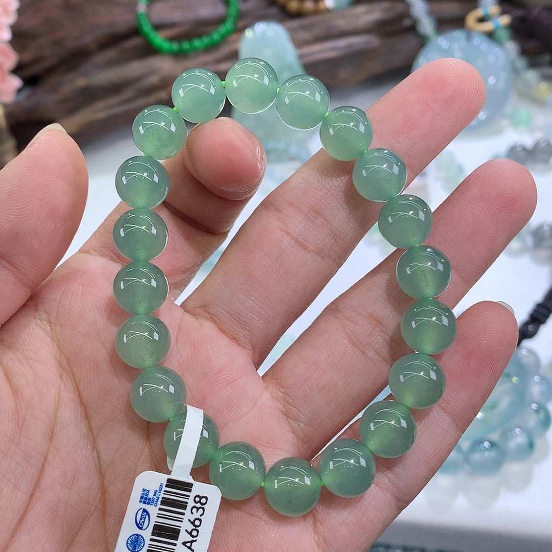 未镶嵌手链翡翠是**呀卡10mm