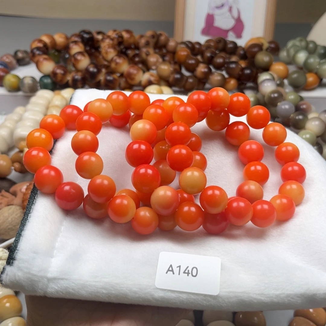 手串菩提根/象牙果A140通货一串圆珠14-15mm