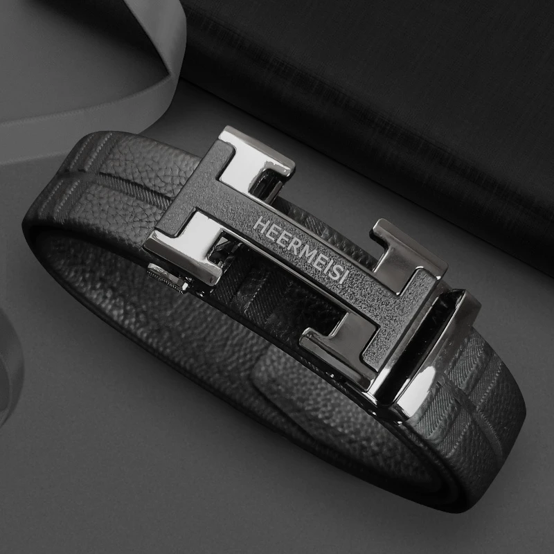 【头层牛皮】男士轻奢高档时尚休闲百搭潮流商务皮带8040TT 【zbj】