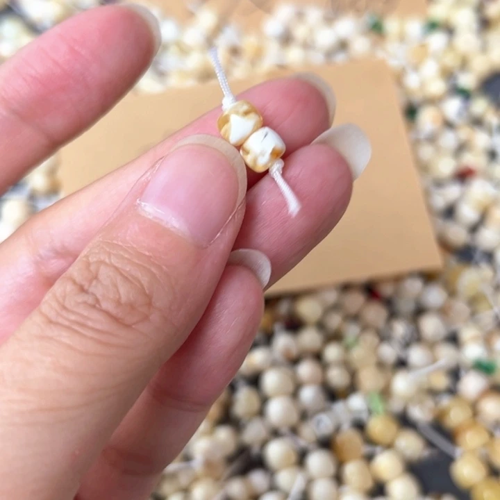 裸石蜜蜡未镶嵌6mm一对