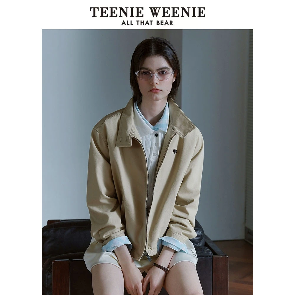 TeenieWeenie小熊25春新派简约纯色休闲通勤舒适夹克TTJJ251202W