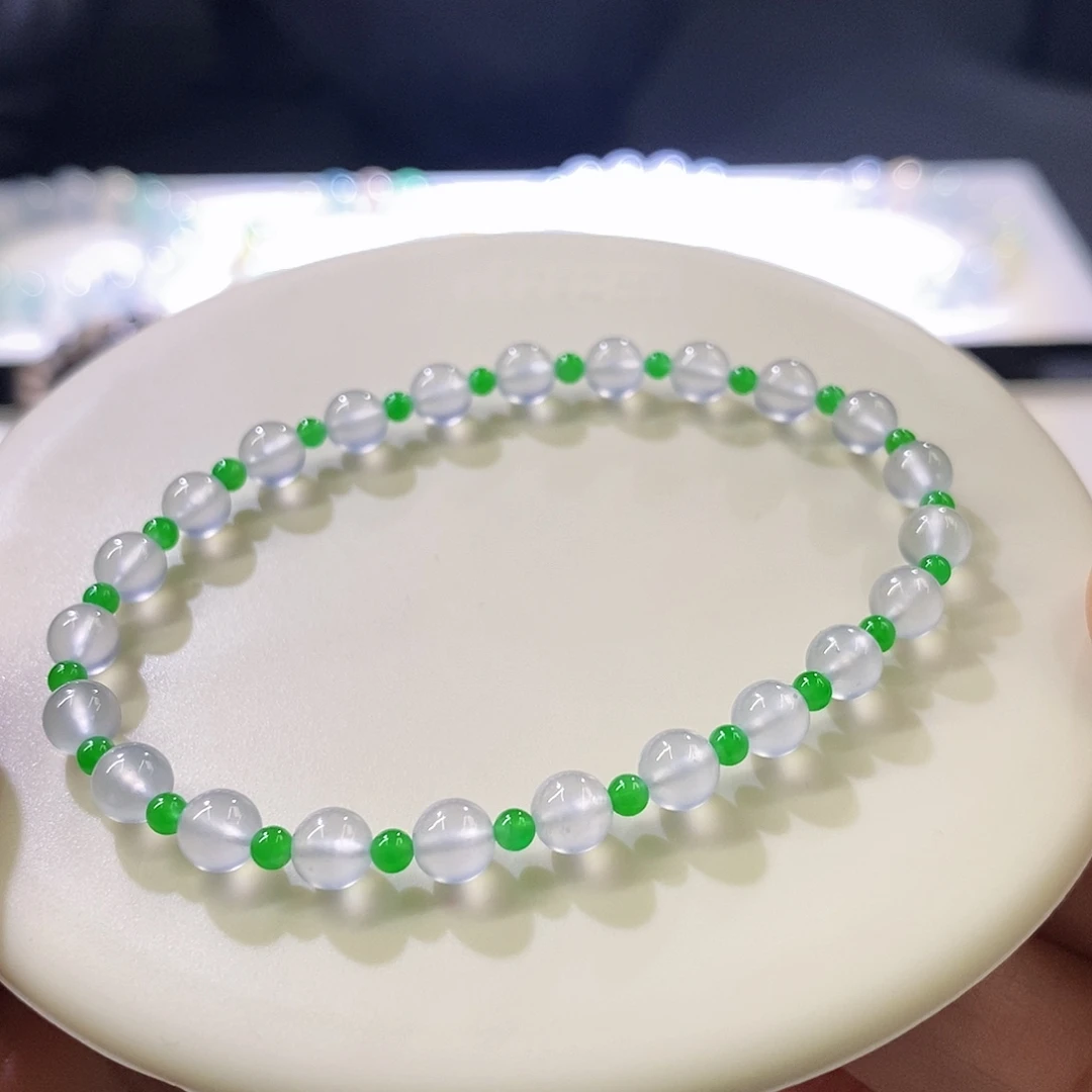 翡翠未镶嵌挂件手串
