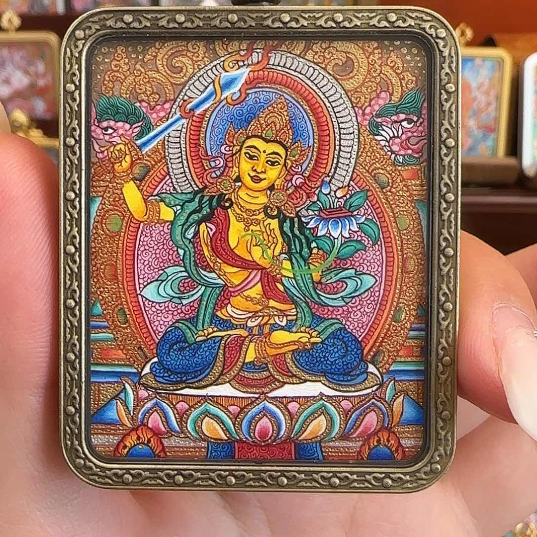 吊坠热贡纯手绘文殊