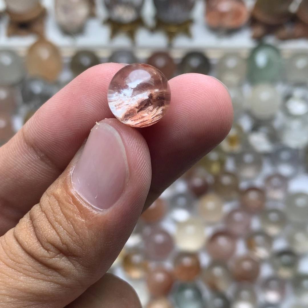 未镶嵌珠宝半成品水晶兔毛球