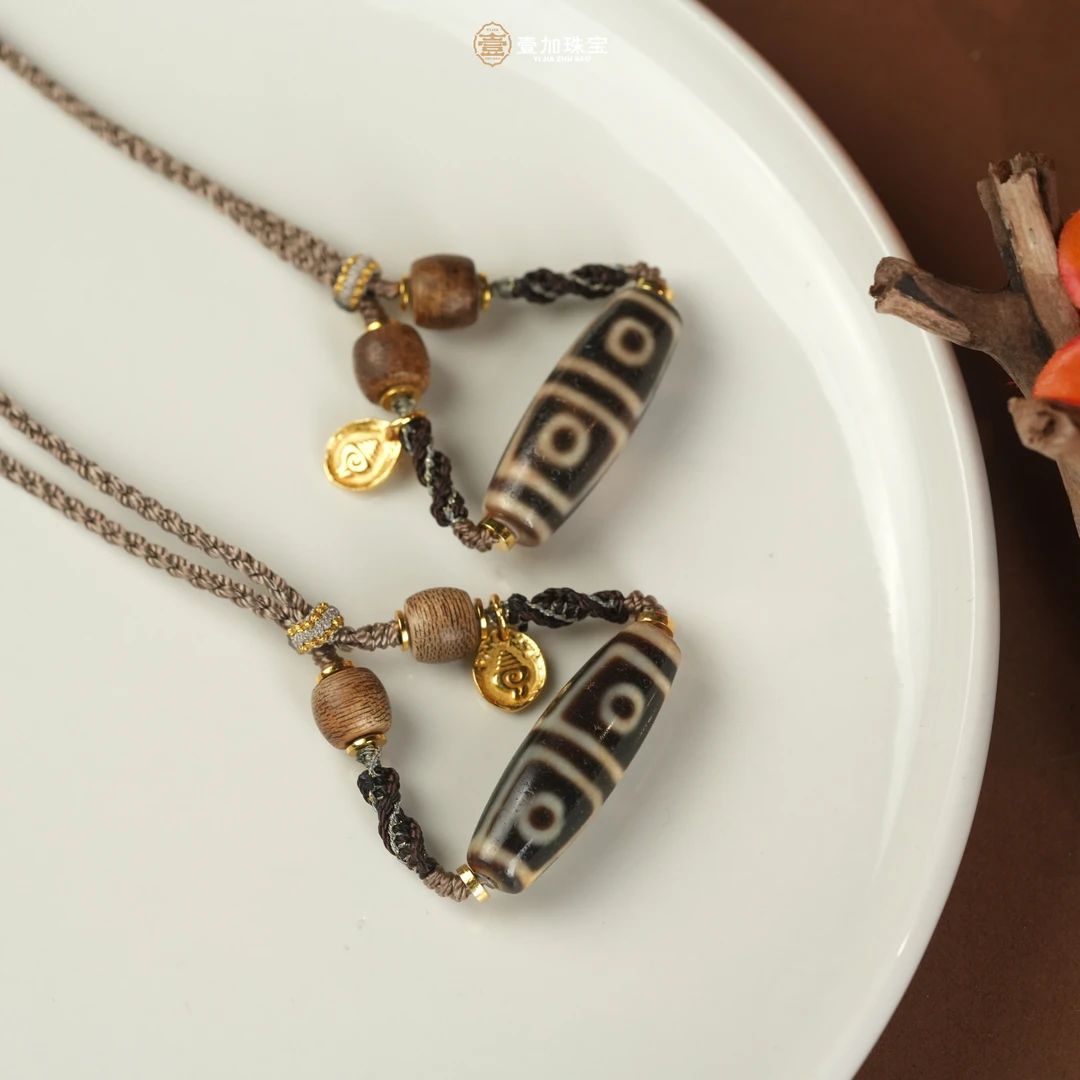 壹加师姐｜手工设计四眼玛瑙项链多样性发一6570D