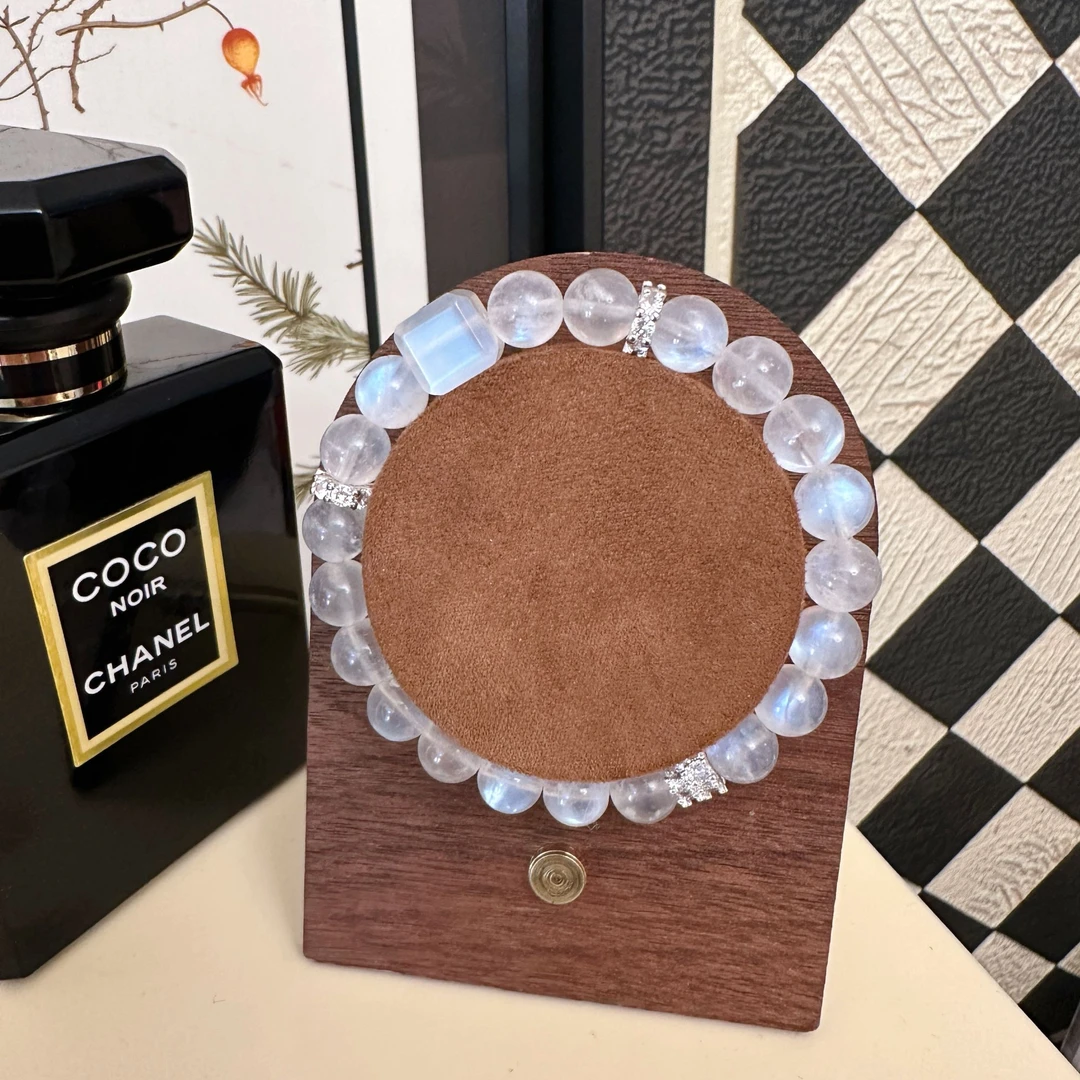 蓝月光【睡眠之石】梦幻彩光伴你入眠治愈系蓝色闺蜜同款配证书百搭