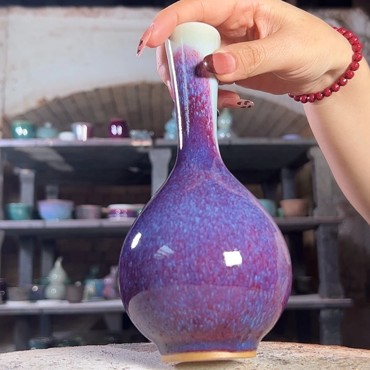 瓷片钧瓷小摆件杯子33