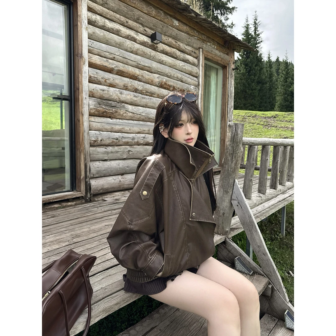 黑泽玄七“休斯顿皮衣” 奢感时装系列！重工洗褪皮黑金皮衣