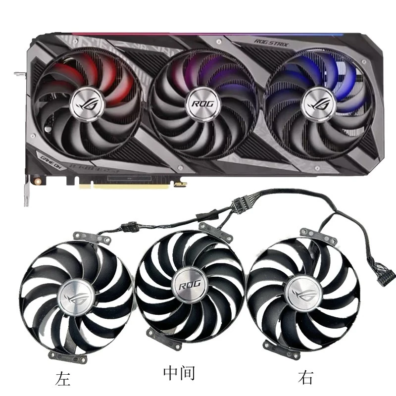 适用全新STRIX 3060Ti 3070 猛禽 3080 3090 6700xt 6800显卡风扇