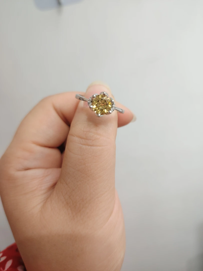 黄晶戒指 开口 基地质检