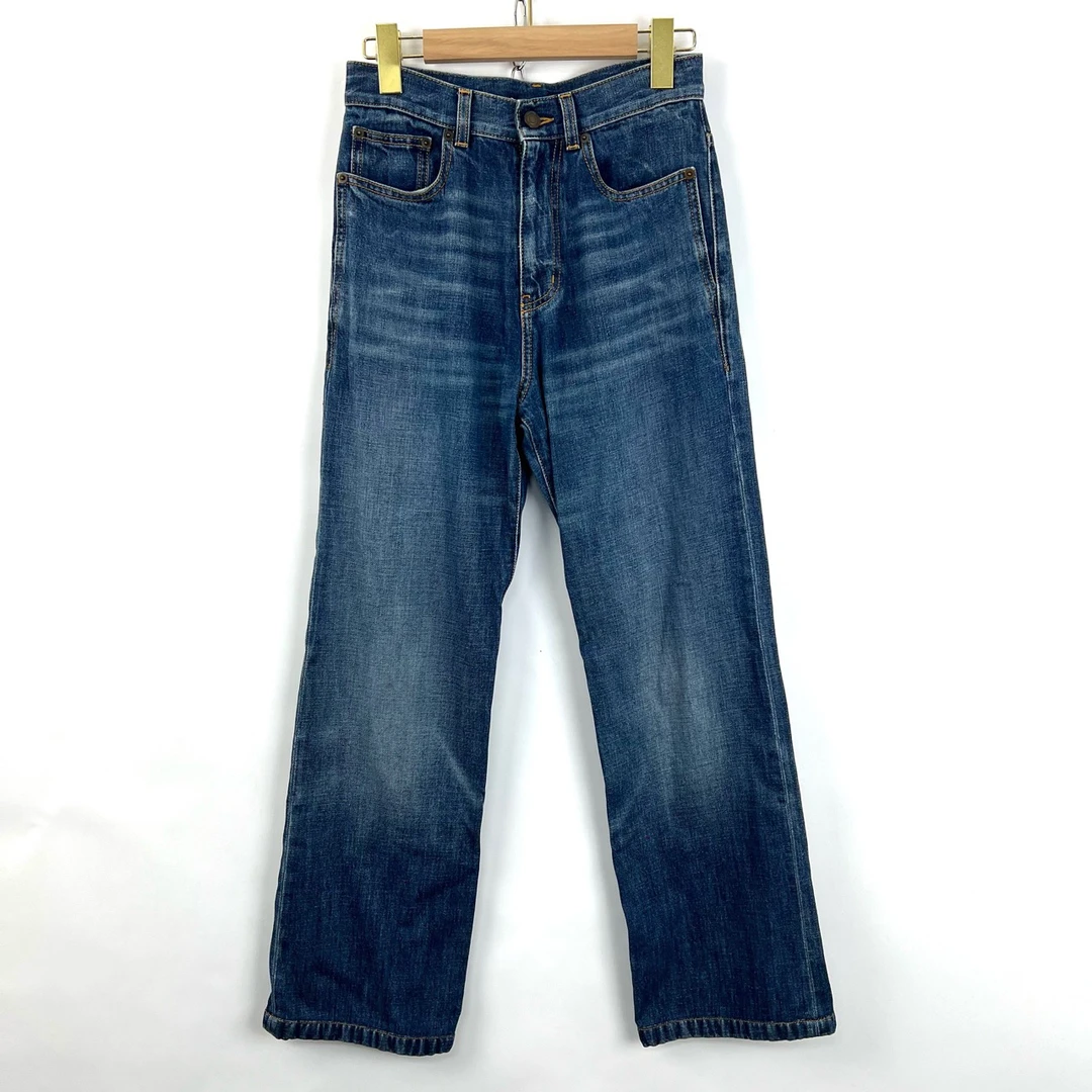95新 YSL/圣罗兰 27码/slp水洗直筒牛仔裤/编码0837