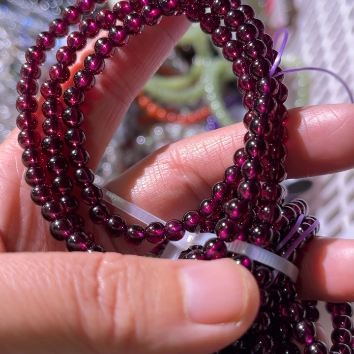 手链石榴石未镶嵌石榴石