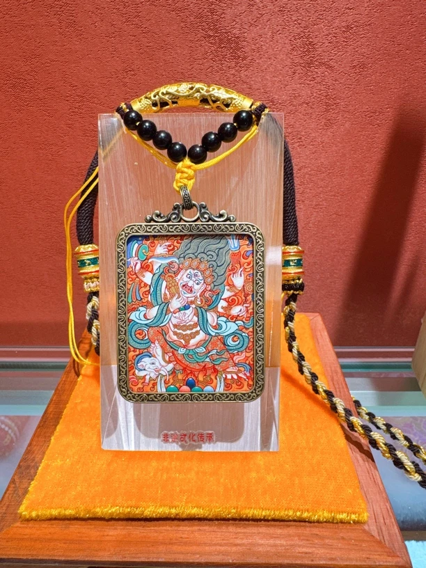 〖白六·白六臂玛哈嘎拉〗青海热贡纯手绘纯矿唐卡4×5