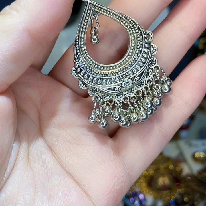 几***风铁合金合金锆石耳坠