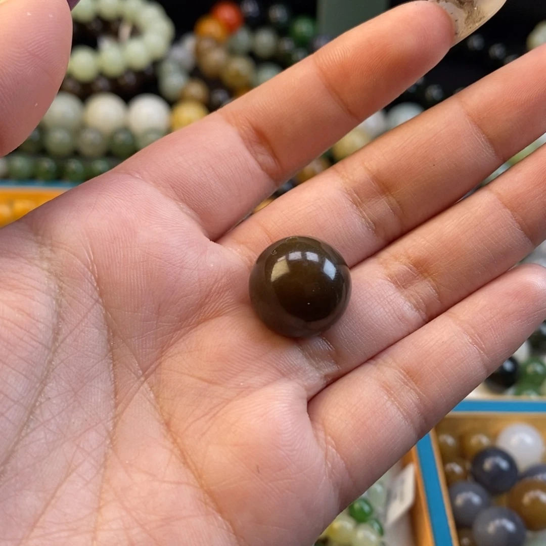 和田玉手串未镶嵌黑***刚福利老红糖单珠z 16