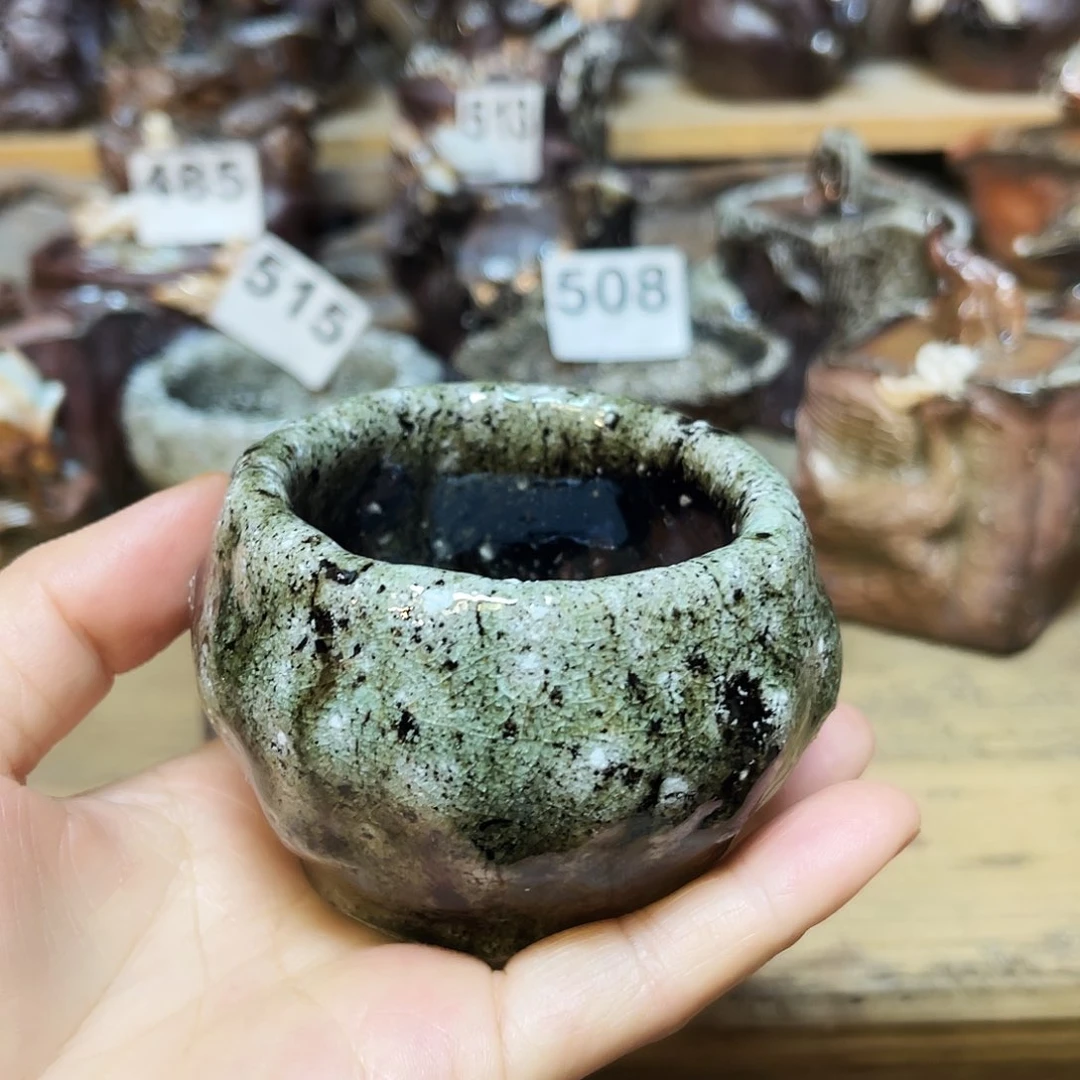 杯柴烧粗陶手捏杯特价
