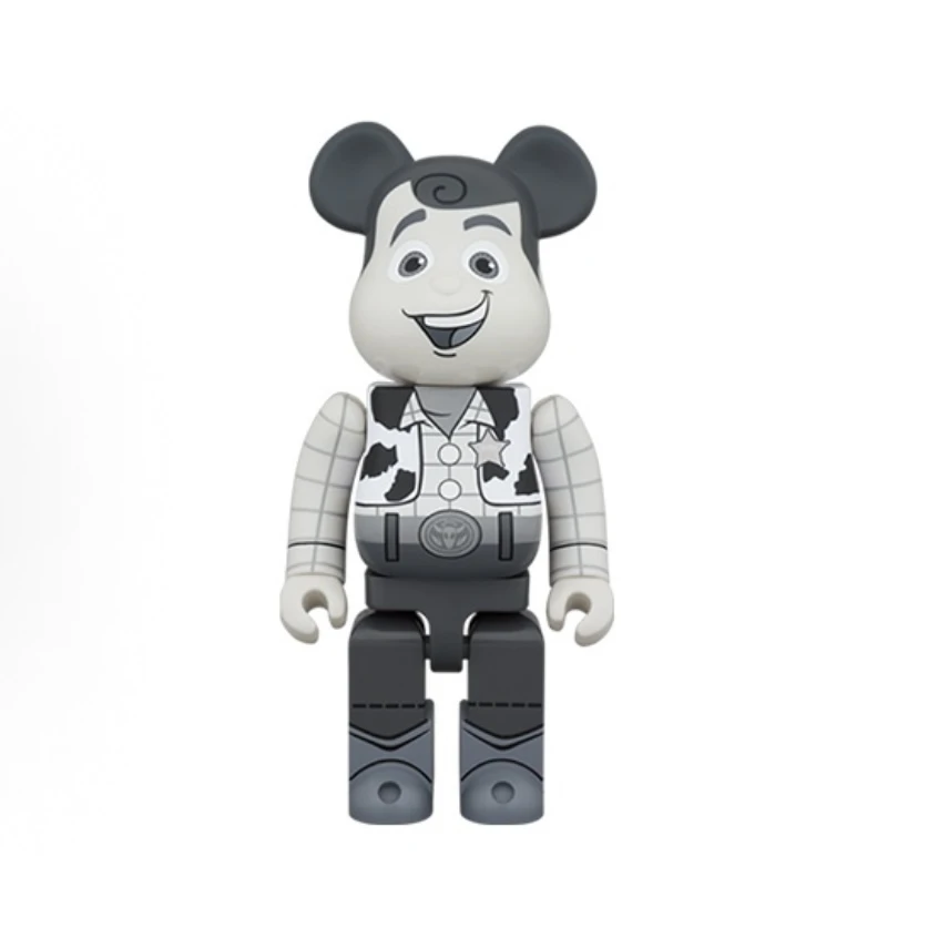 积木熊Bearbrick 黑白胡迪 双盒拆检 1000%尺寸70cm 潮玩