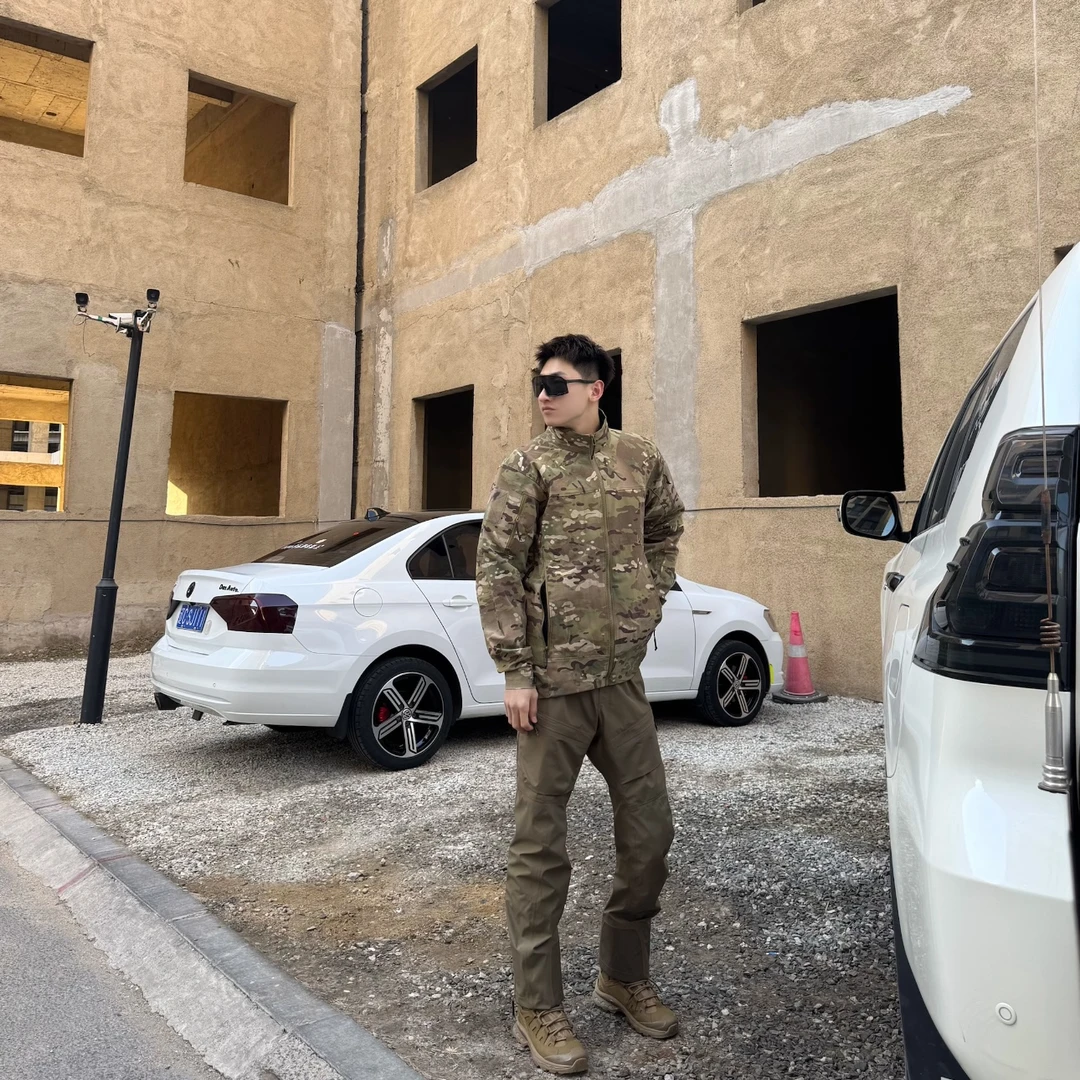 【黄博文】美式战术软壳三防户外夹克速干四面弹软壳外套春秋立领