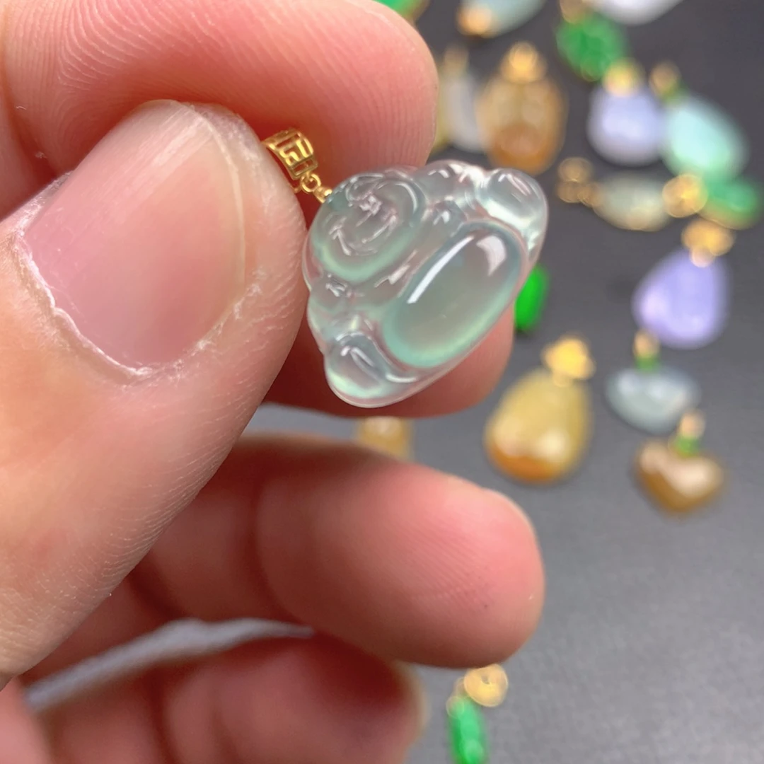 【闪购商品】颈饰18K金镶嵌翡翠翡翠