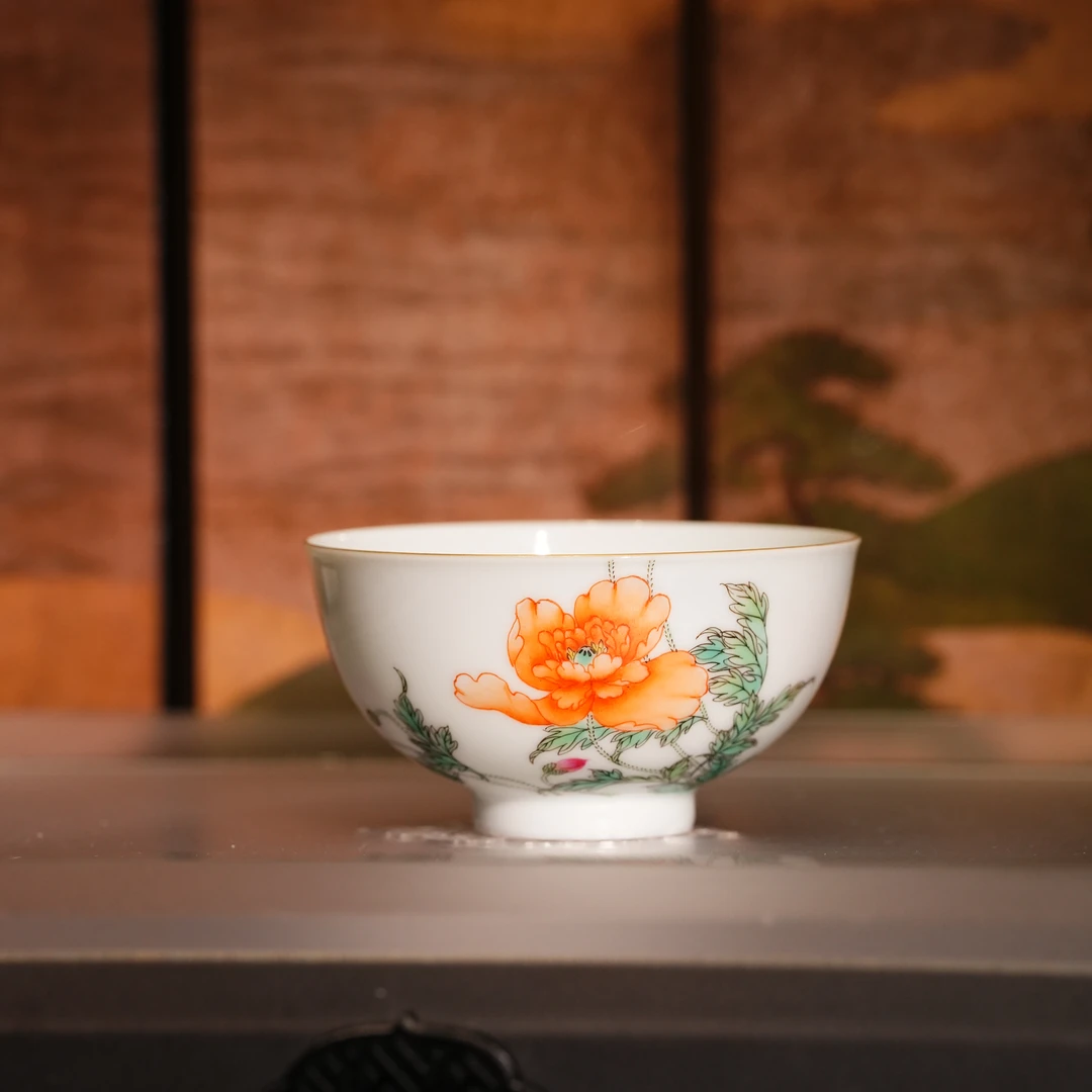 徐窑丨虞美人过枝如意杯 80ml景德镇陶瓷