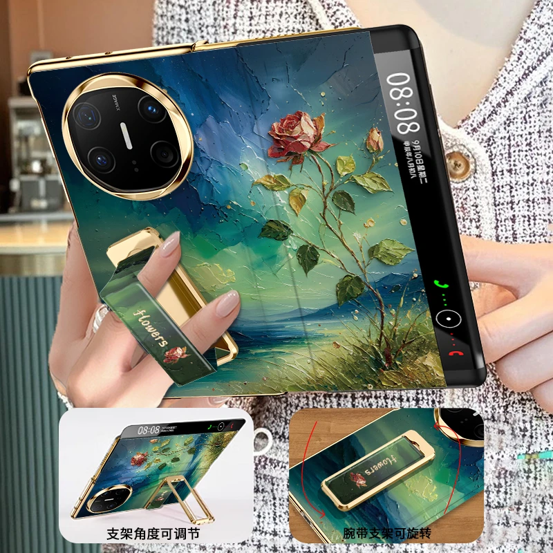 【腕带支架】星眸玫瑰适用华为matex7手机壳x6新款xts高级感x5网红