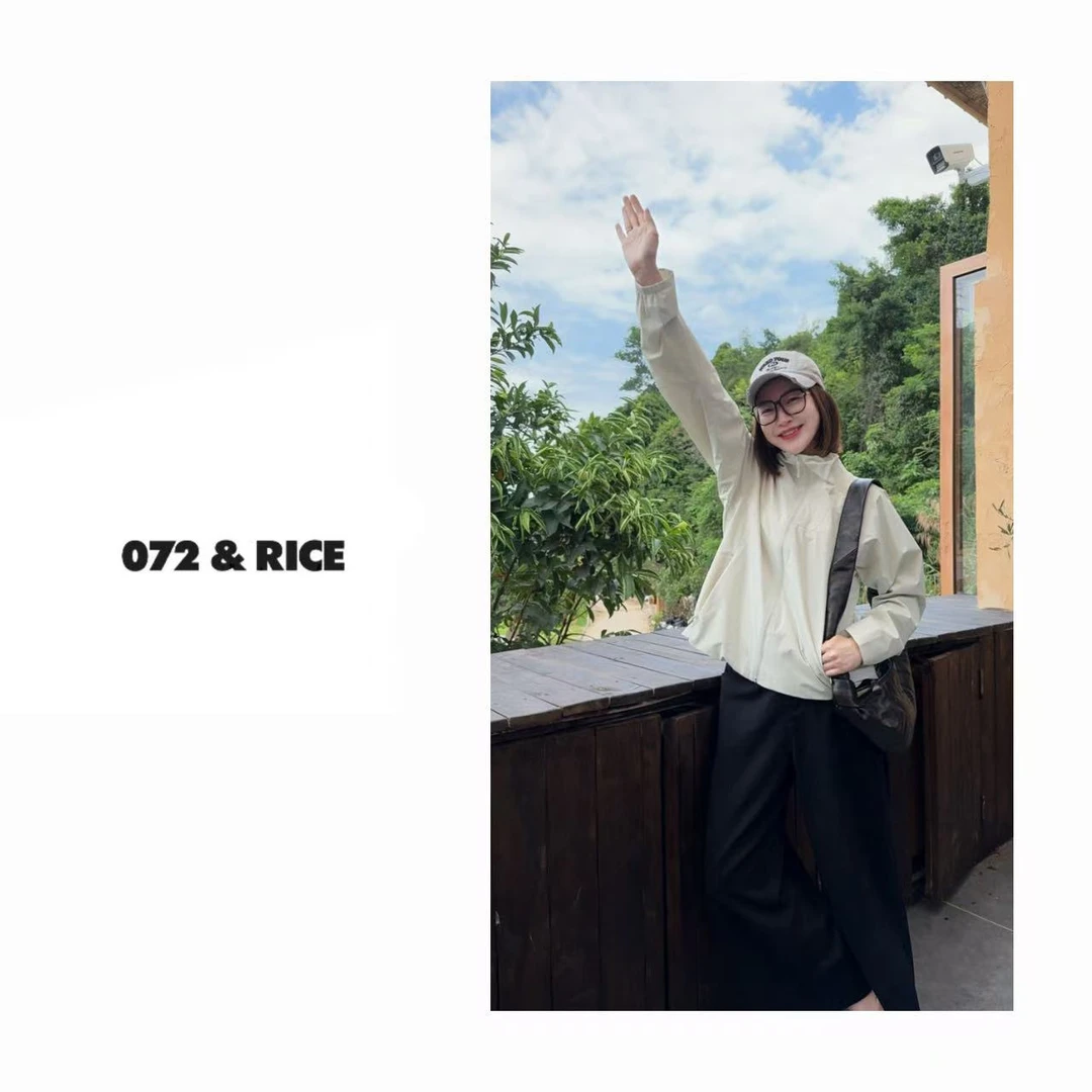 072 & RICE【三色鸟】秋季休闲立领拉链长袖外套 A-XZA01
