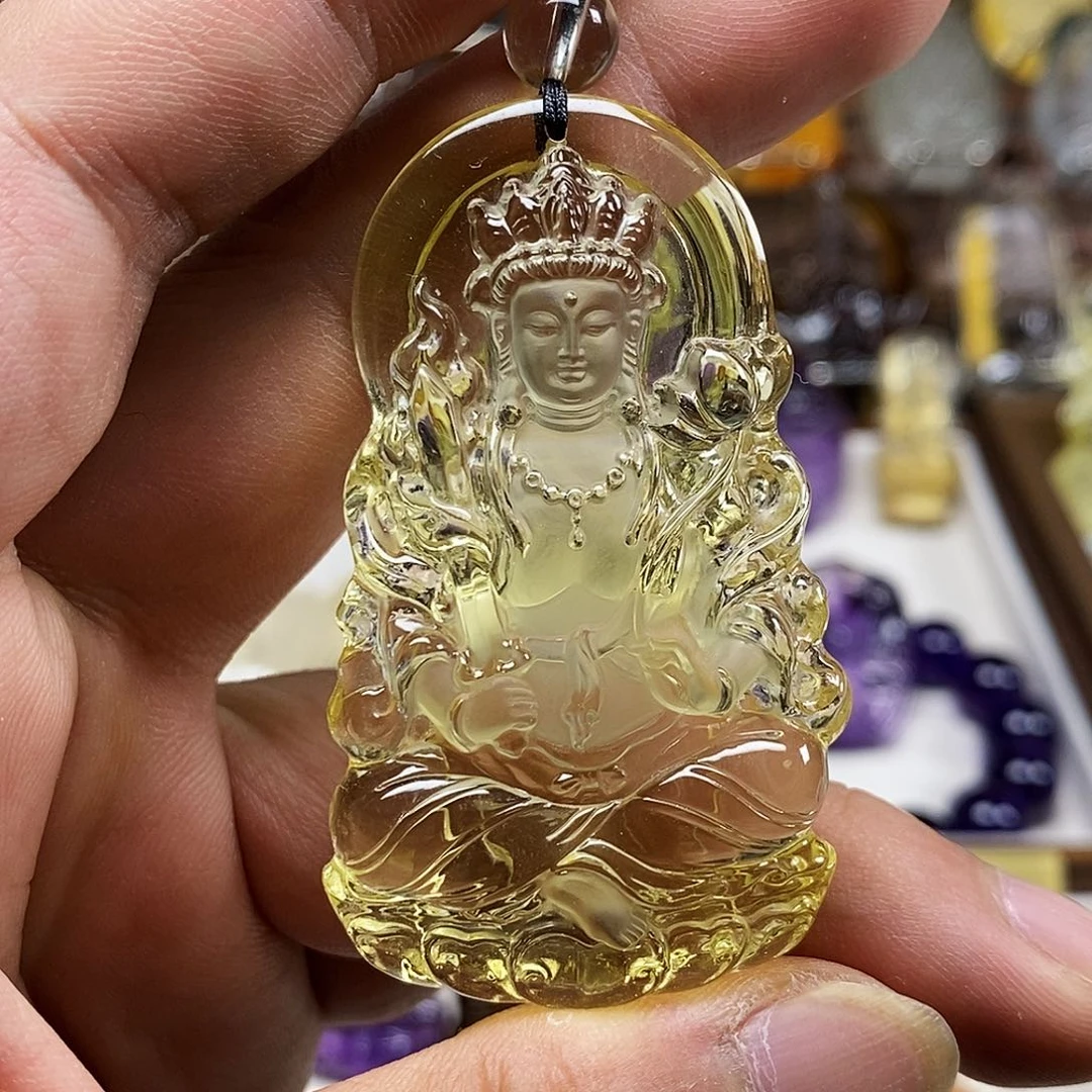 岑***工未镶嵌颈饰水晶天然水晶吊坠