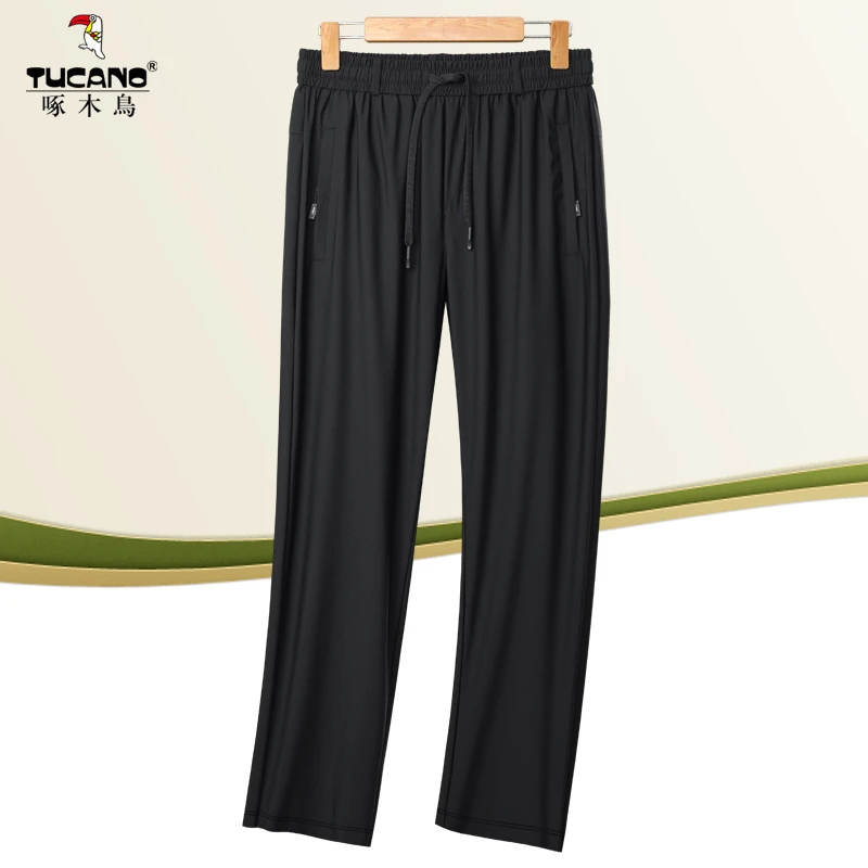 335速干裤夏季中老年男士休闲裤薄款宽松透气直筒裤