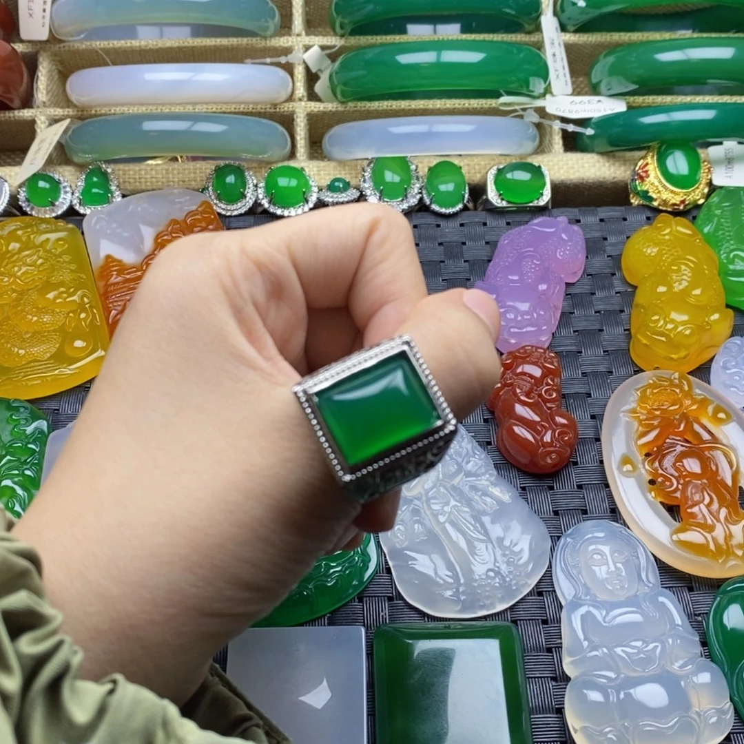 玛瑙/玉髓合金戒指