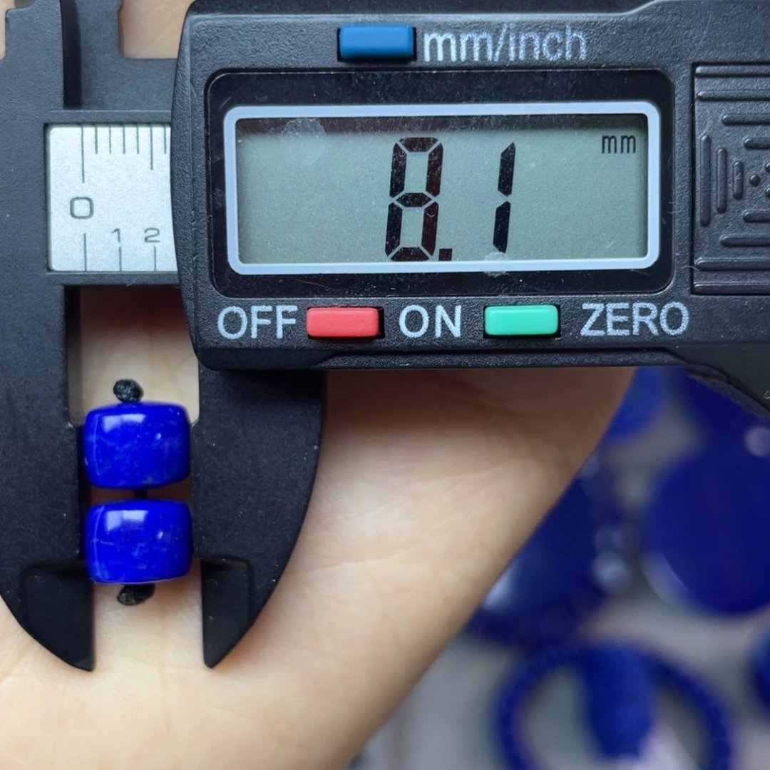 青金石未镶嵌8×6mm直切单珠配饰